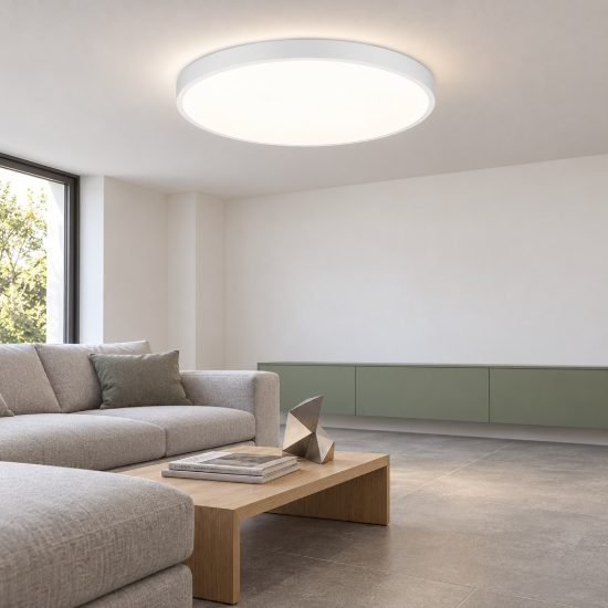 Plafoniera led 102w 2300k 3000k 4000k dimmerabile per soggiorno moderna rotonda bianca