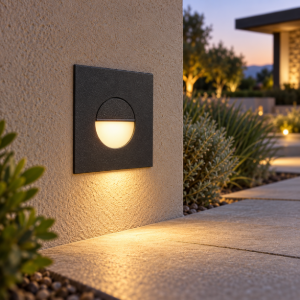 Segnapasso nero da esterno sabbiato led 3w 3000k ip65