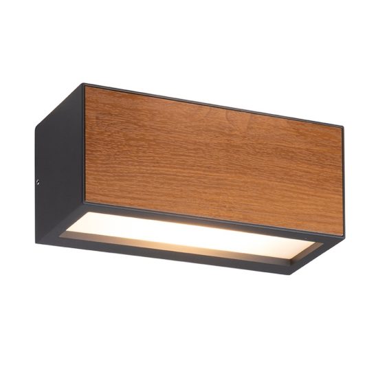 Applique per esterno ip54 25cm moderna effetto legno