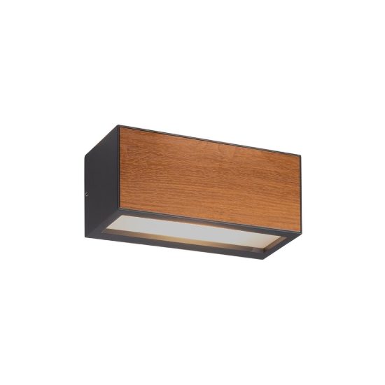 Applique per esterno ip54 25cm moderna effetto legno