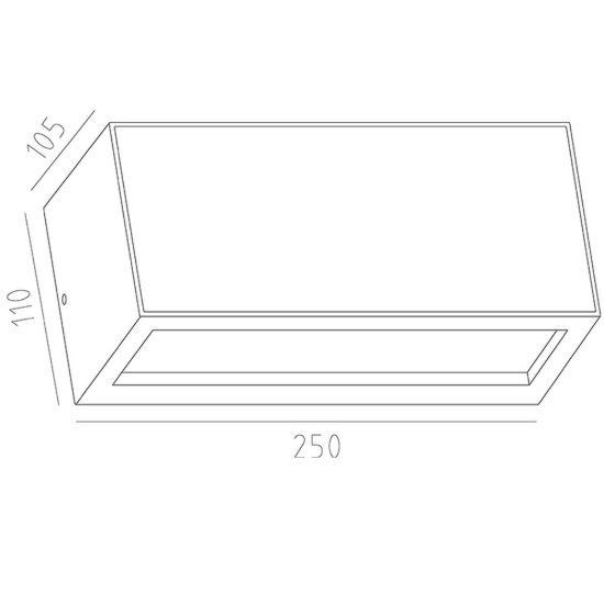 Applique per esterno ip54 25cm moderna effetto legno