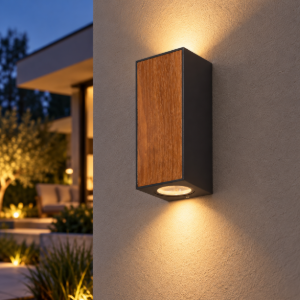 Applique lampada da parete per esterno ip65 7cm grigio scuro