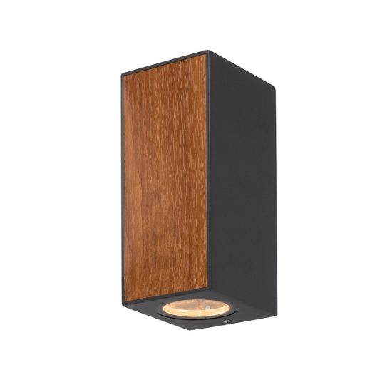 Applique lampada da parete per esterno ip65 7cm grigio scuro