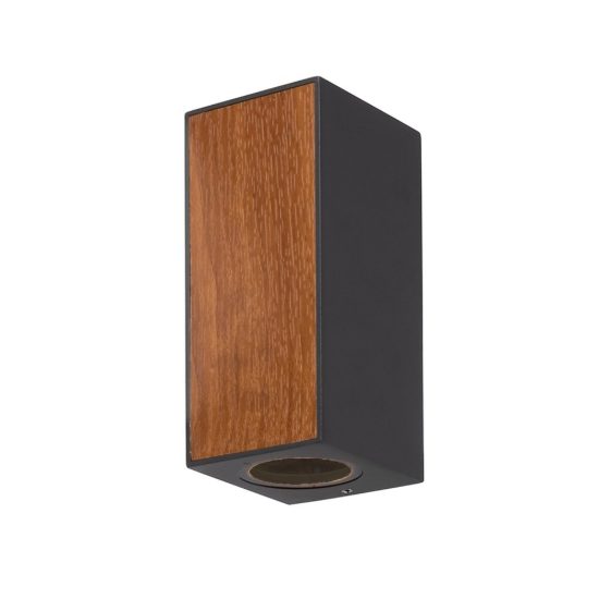 Applique lampada da parete per esterno ip65 7cm grigio scuro