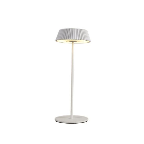 Lampada da tavolino per esterno led 3000k ip54 ricaricabile bianca