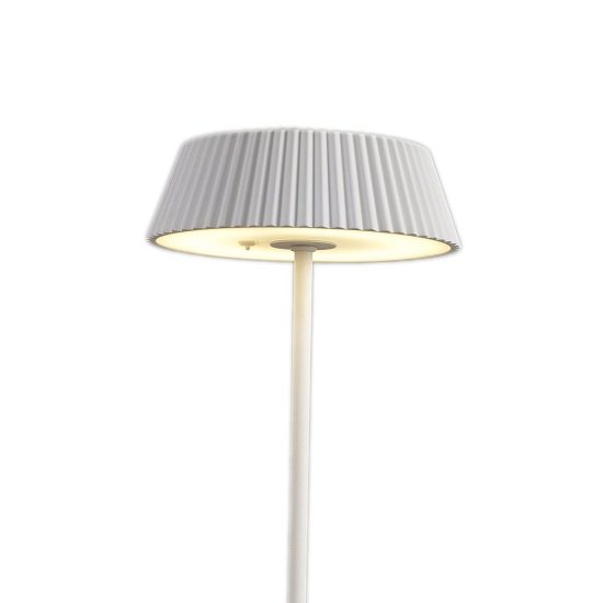 Lampada da tavolino per esterno led 3000k ip54 ricaricabile bianca