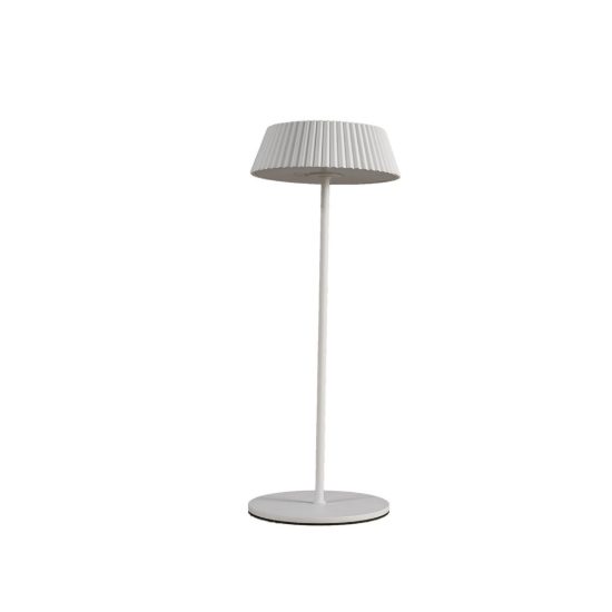 Lampada da tavolino per esterno led 3000k ip54 ricaricabile bianca