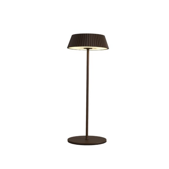 Lampada da tavolino da esterno portatile led 3000k ip54 ricaricabile dimmerabile corten