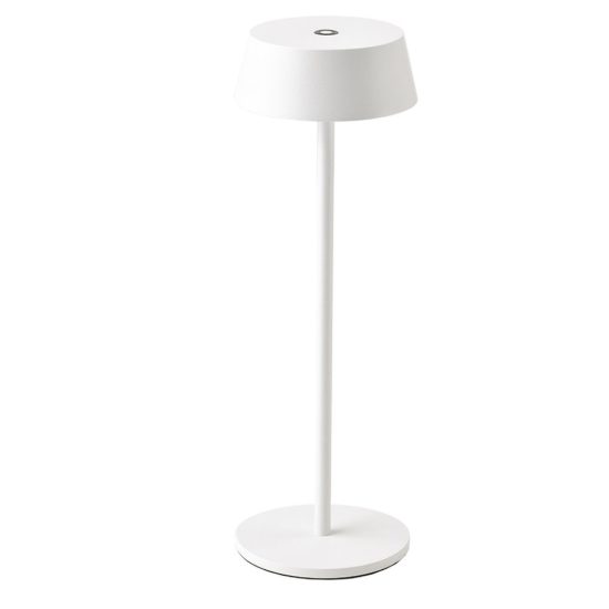 Lampada da tavolino ristorante esterno led 2w 3000k ip54 dimmerabile moderna bianca