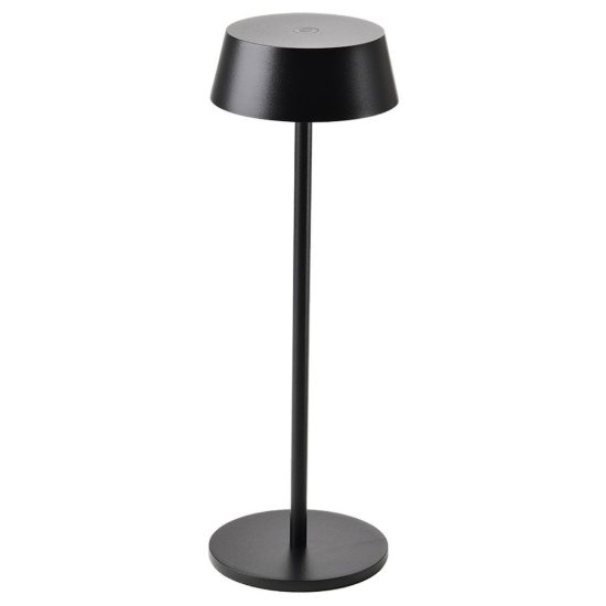 Lampada da tavolino per esterno nera led 2w 3000k ip54 dimmerabile ricaricabile