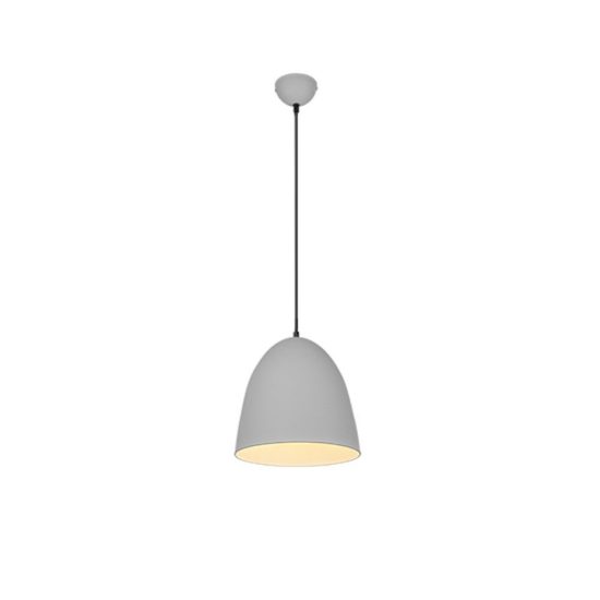 Lampadario a sospensione piccolo per cucina moderno a cupola grigio