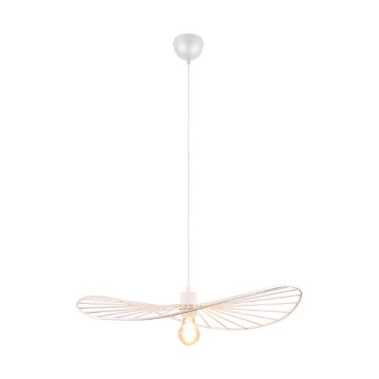 Lampadario a sospensione per sala da pranzo moderno in metallo bianco opaco