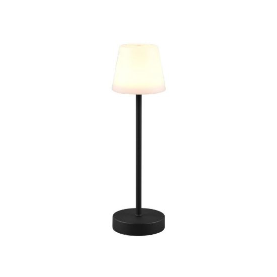 Lampada da tavolo ricaricabile da esterno led 2,2w cct 2700k 6500k touch ip44 moderna nera