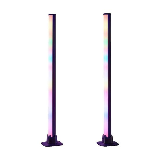 Set di 2 lampade da tavolo gaming led 10w rgb con telecomando controllo del suono nere