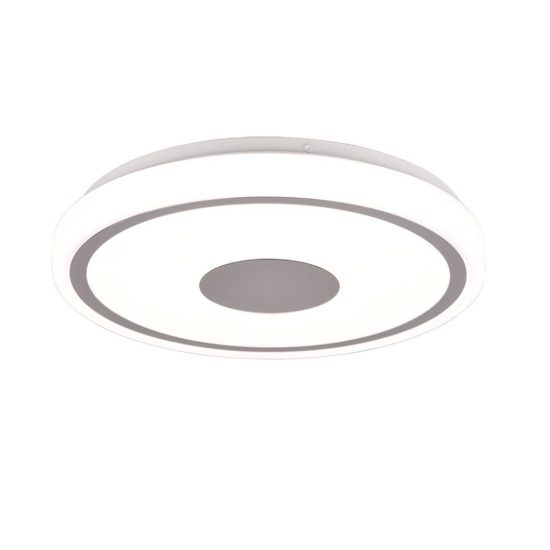 Plafoniera led 16w 4000k moderna rotonda bianca cromo
