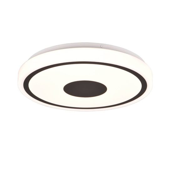 Plafoniera led 16w 3000k moderna rotonda bianca nera