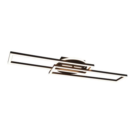Plafoniera led 30w cct 2700k 6000k con telecomando a elementi orientabili nera