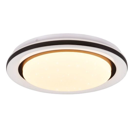 Plafoniera led 17w cct 2700k 6000k rgb con telecomando bianca effetto cielo stellato