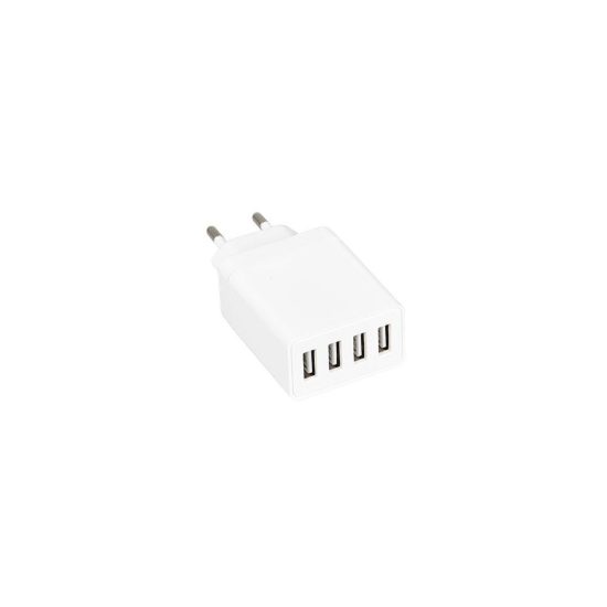 Adattatore di alimentazione usb con 4 porte usb bianco