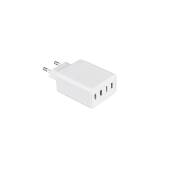 Adattatore di alimentazione usb con 4 porte usb-c bianco