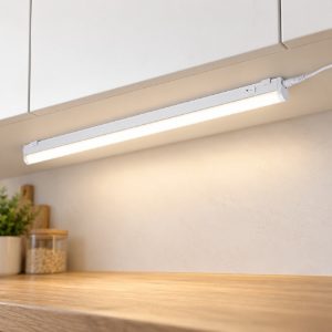Lampada sottopensile led 6,5w 3000k per cucina moderna bianca con interruttore