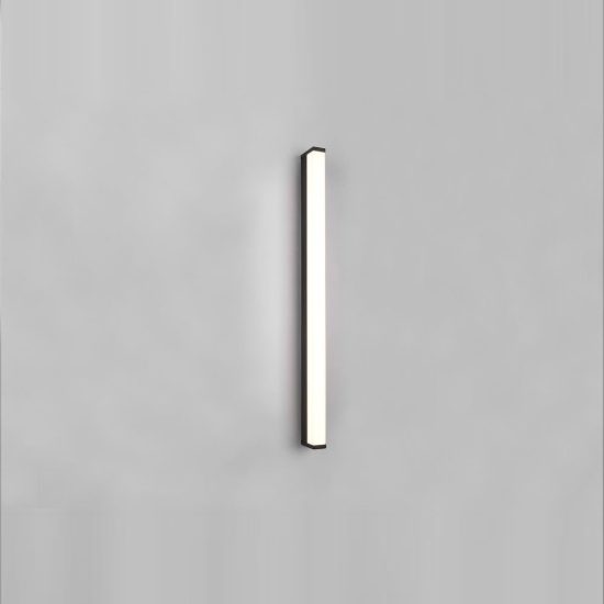 Applique per specchio da bagno led 12w 3000k ip44 moderna lineare nera