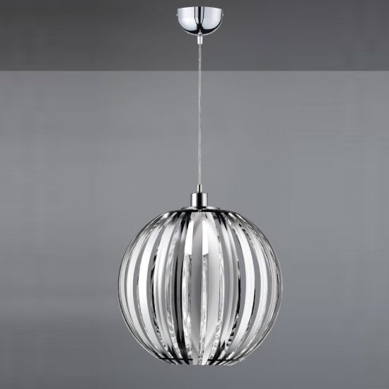 Lampadario a sospensione per cameretta moderno sferico in acrilico cromato