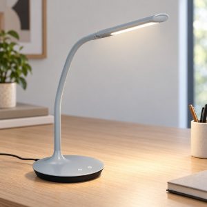 Lampada da scrivania led 5w 3000k 4000k 5000k touch dimmerabile flessibile per ufficio grigia