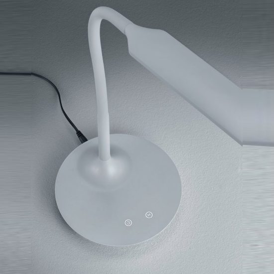Lampada da scrivania led 5w 3000k 4000k 5000k touch dimmerabile flessibile per ufficio grigia