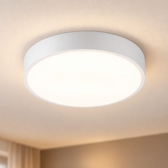 Plafoniera led 28w 2300k 3000k 4000k dimmerabile moderna rotonda bianca
