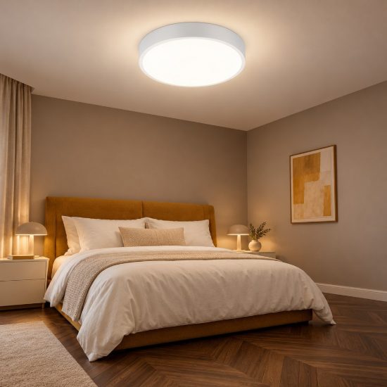 Plafoniera led 28w 2300k 3000k 4000k dimmerabile moderna rotonda bianca