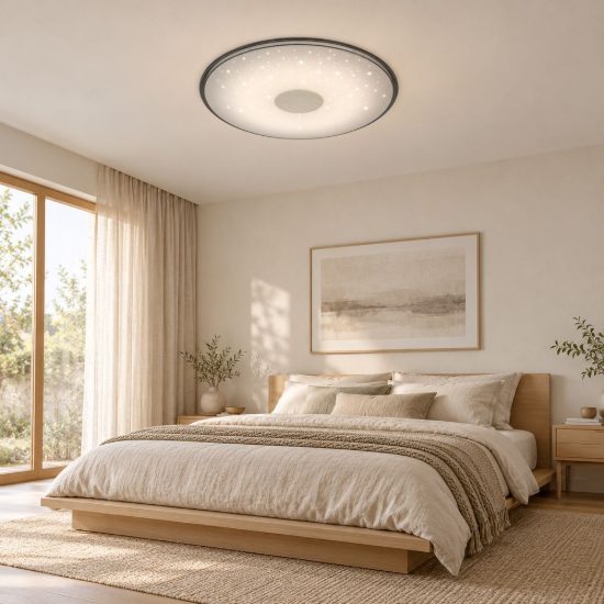 Plafoniera led 21,5w cct 3000k 5500k con telecomando per soggiorno moderna rotonda bianca