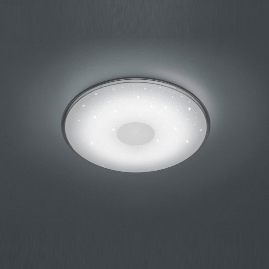 Plafoniera led 21,5w cct 3000k 5500k con telecomando per soggiorno moderna rotonda bianca