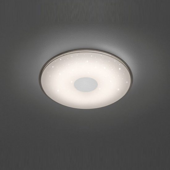 Plafoniera led 21,5w cct 3000k 5500k con telecomando per soggiorno moderna rotonda bianca