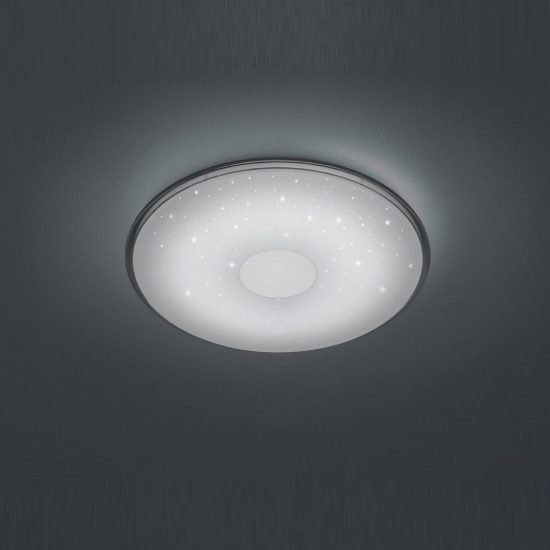 Plafoniera led 21,5w cct 3000k 5500k con telecomando per soggiorno moderna rotonda bianca