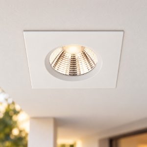 Faretto da incasso per cartongesso led 5,5w 3000k dimmerabile ip65 quadrato bianco opaco