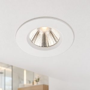 Faretto da incasso per cartongesso led 5,5w 3000k dimmerabile ip65 rotondo bianco opaco