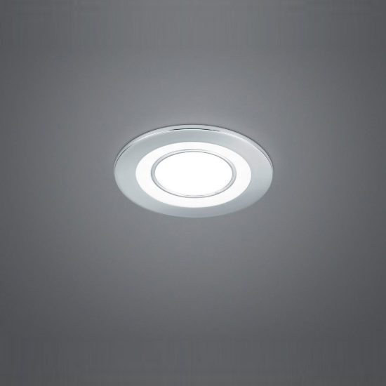 Faretto da incasso per cartongesso per soggiorno led 5w 3000k tripla accensione rotondo cromo