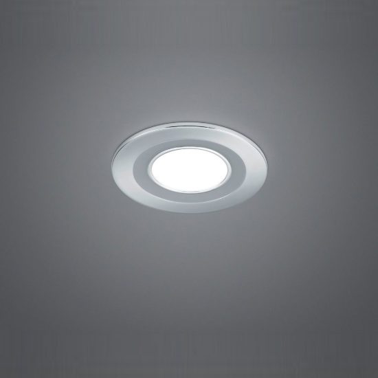 Faretto da incasso per cartongesso per soggiorno led 5w 3000k tripla accensione rotondo cromo