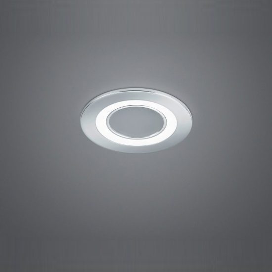 Faretto da incasso per cartongesso per soggiorno led 5w 3000k tripla accensione rotondo cromo