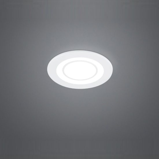 Faretto da incasso per cartongesso per salotto led 5w 3000k tripla accensione rotondo bianco opaco
