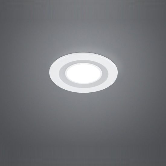 Faretto da incasso per cartongesso per salotto led 5w 3000k tripla accensione rotondo bianco opaco