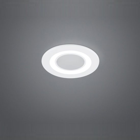 Faretto da incasso per cartongesso per salotto led 5w 3000k tripla accensione rotondo bianco opaco