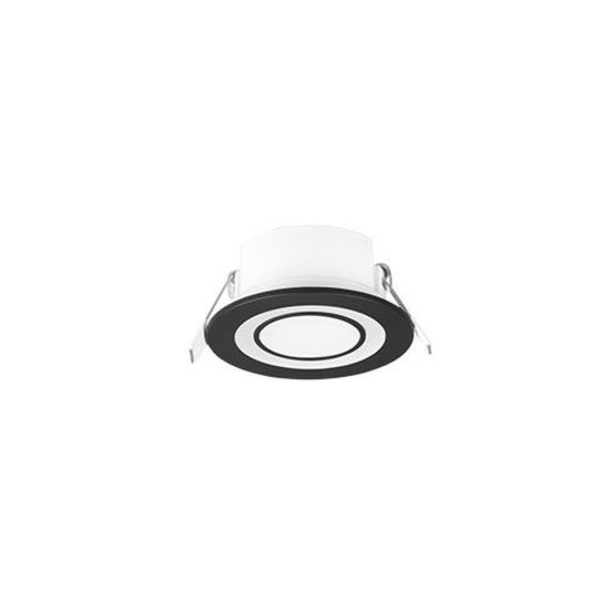 Faretto da incasso per cartongesso per soggiorno led 5w 3000k tripla accensione rotondo nero opaco