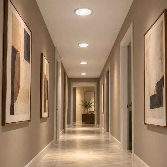 Faretto da incasso per cartongesso per soggiorno led 10w 3000k tripla accensione rotondo cromo