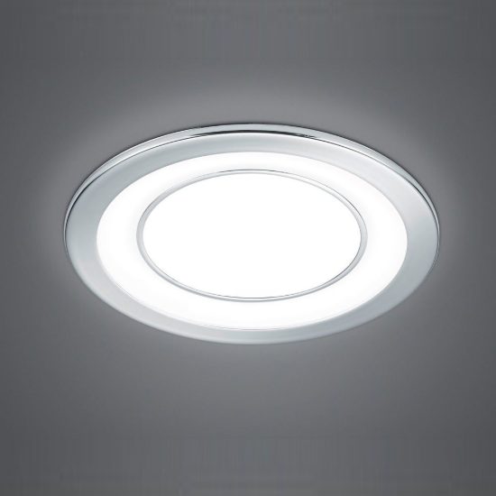 Faretto da incasso per cartongesso per soggiorno led 10w 3000k tripla accensione rotondo cromo