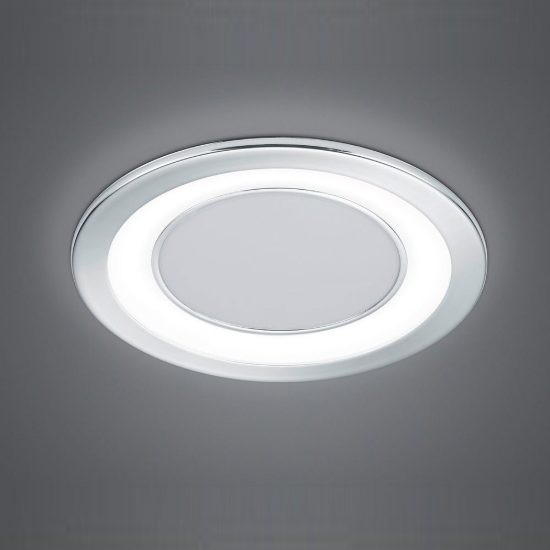 Faretto da incasso per cartongesso per soggiorno led 10w 3000k tripla accensione rotondo cromo