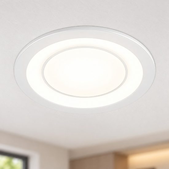 Faretto da incasso per cartongesso per salotto led 10w 3000k tripla accensione rotondo bianco opaco