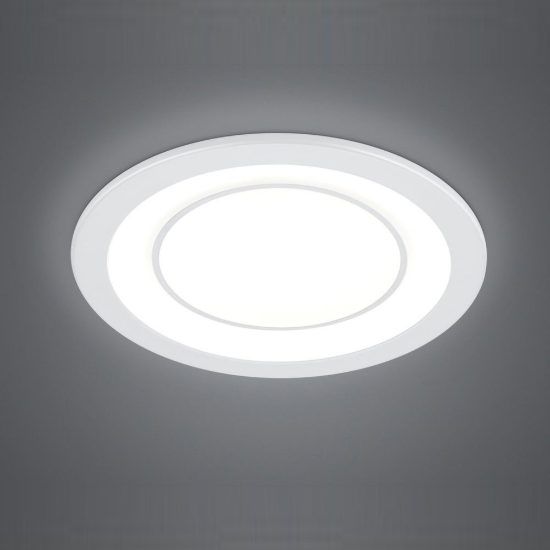 Faretto da incasso per cartongesso per salotto led 10w 3000k tripla accensione rotondo bianco opaco