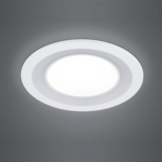 Faretto da incasso per cartongesso per salotto led 10w 3000k tripla accensione rotondo bianco opaco